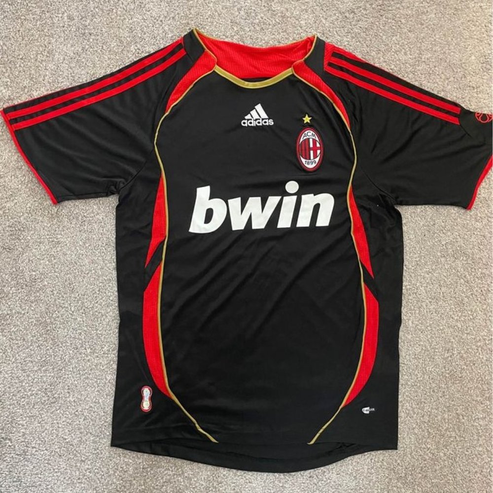 Adidas Black and Red Soccer Jersey